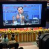 Sunil Khandbahale, speaking on AI and Marathi language at 4th Vishwva Marathi Sammelan